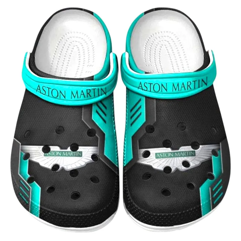 All Over Print High-Performance Coupe Clog, Automotive Lifestyle Inspired Shoes for Car Enthusiasts CAR185 - Cyan