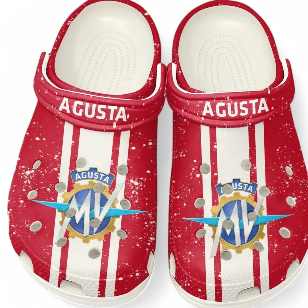 All Over Print Historic Motorcycle Clog, Automotive Lifestyle Inspired Shoes for Car Enthusiasts CAR620 - White