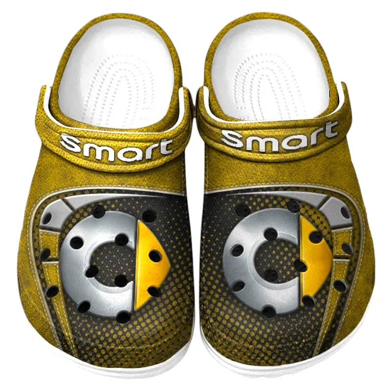 All Over Print Lightweight Auto Clog, Automotive Lifestyle Inspired Shoes for Car Enthusiasts CAR177 - Yellow