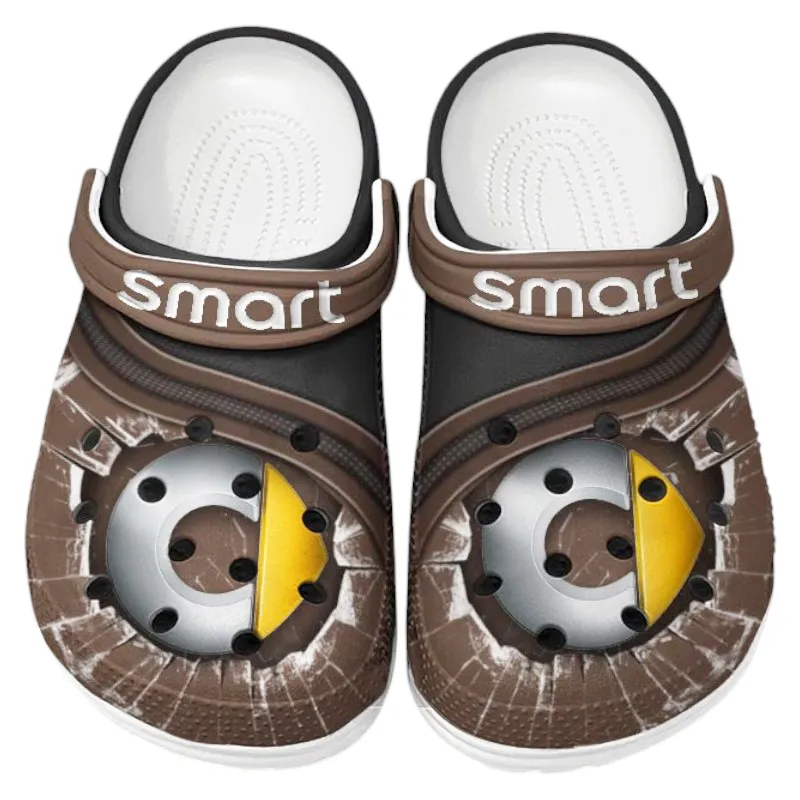 All Over Print Lightweight Auto Clog, Automotive Lifestyle Inspired Shoes for Car Enthusiasts CAR188 - Brown
