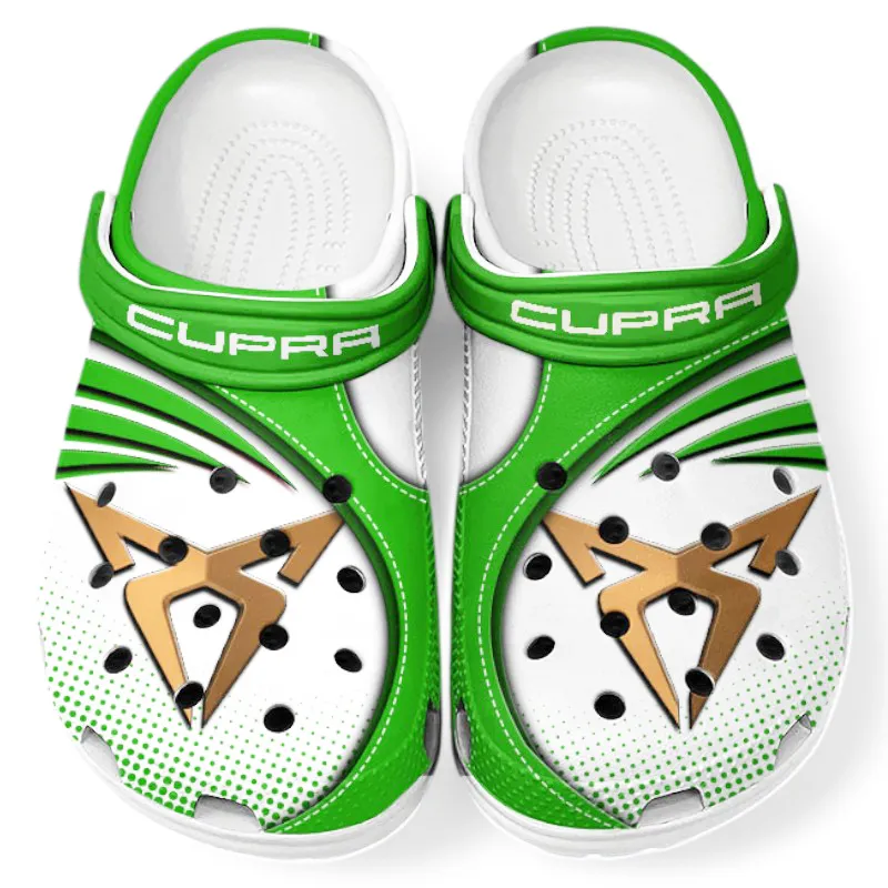 All Over Print Modern Muscle Car Clog, Automotive Lifestyle Inspired Shoes for Car Enthusiasts CAR181 - Green