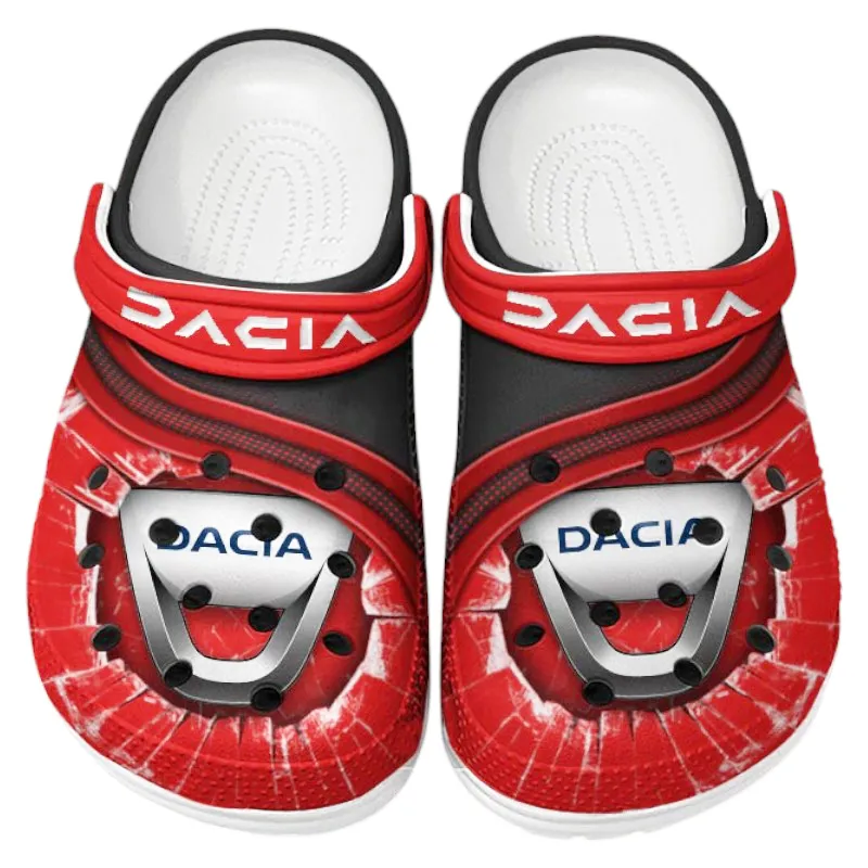 All Over Print Modern Performance Car Clog, Automotive Lifestyle Inspired Shoes for Car Enthusiasts CAR188 - Red
