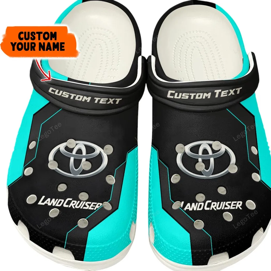 All Over Print Off-Road Beast Clog, Automotive Lifestyle Inspired Shoes for Car Enthusiasts CAR140 - Cyan