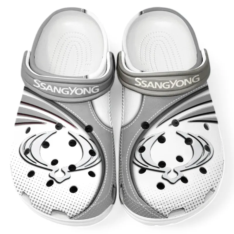 All Over Print Off-Road SUV Clog, Automotive Lifestyle Inspired Shoes for Car Enthusiasts CAR181 - Gray
