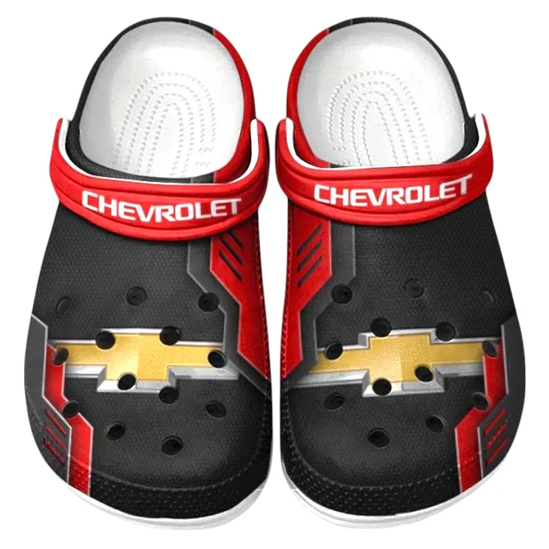 All Over Print Off-Road SUV Clog, Automotive Lifestyle Inspired Shoes for Car Enthusiasts CAR185 - Red