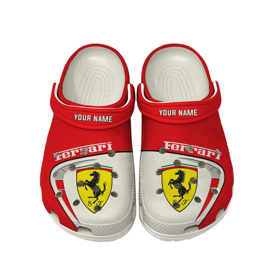 All Over Print Performance GT Clog, Automotive Lifestyle Inspired Shoes for Car Enthusiasts CAR168 - White