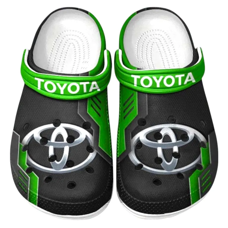 All Over Print Pickup Truck Clog, Automotive Lifestyle Inspired Shoes for Car Enthusiasts CAR185 - Green
