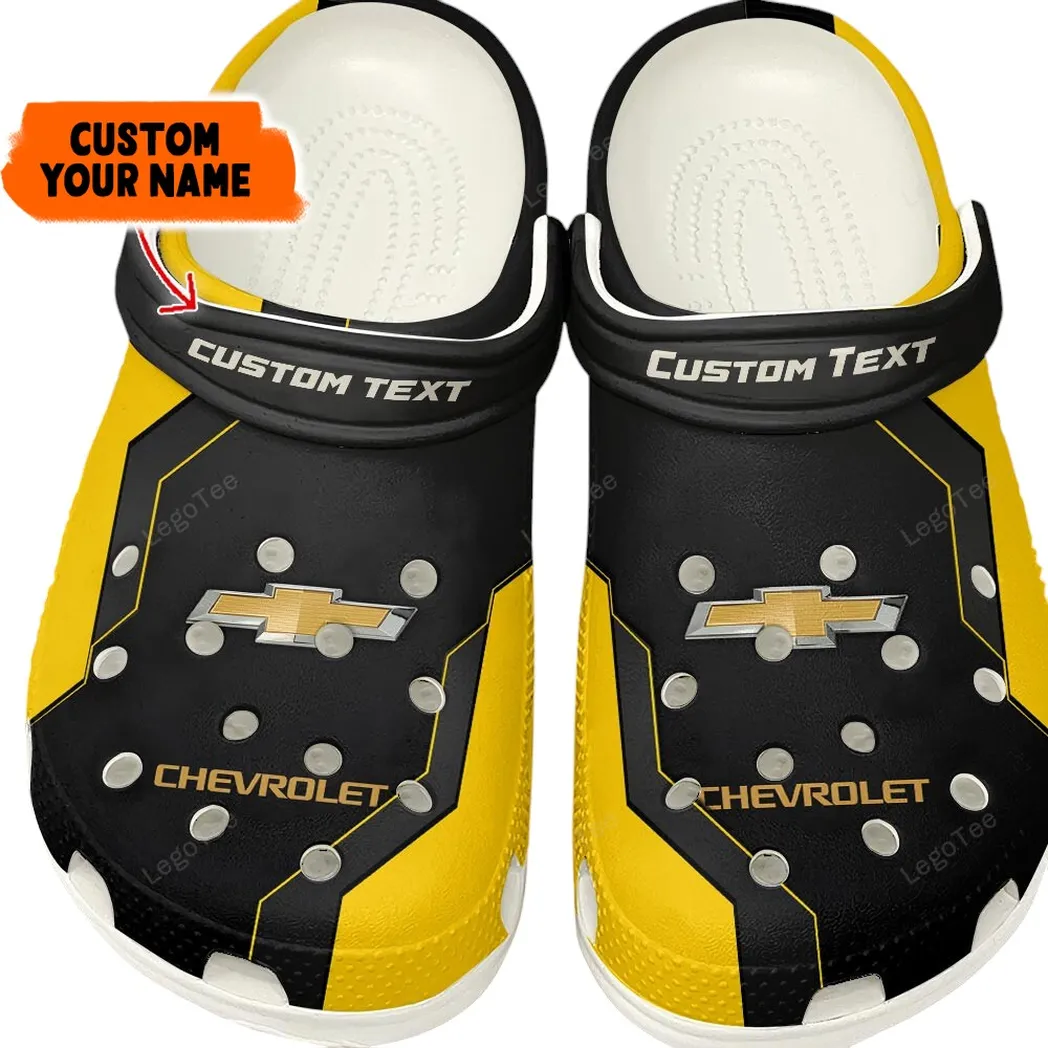 All Over Print Practical Hatchback Clog, Automotive Lifestyle Inspired Shoes for Car Enthusiasts CAR140 - Yellow