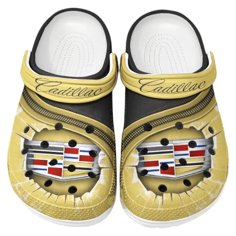 All Over Print Refined Classic Ride Clog, Automotive Lifestyle Inspired Shoes for Car Enthusiasts CAR188 - Yellow