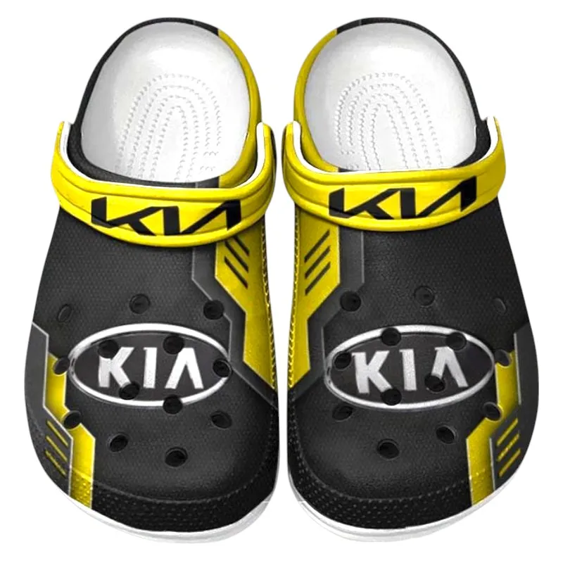 All Over Print Small City Car Clog, Automotive Lifestyle Inspired Shoes for Car Enthusiasts CAR185 - Yellow