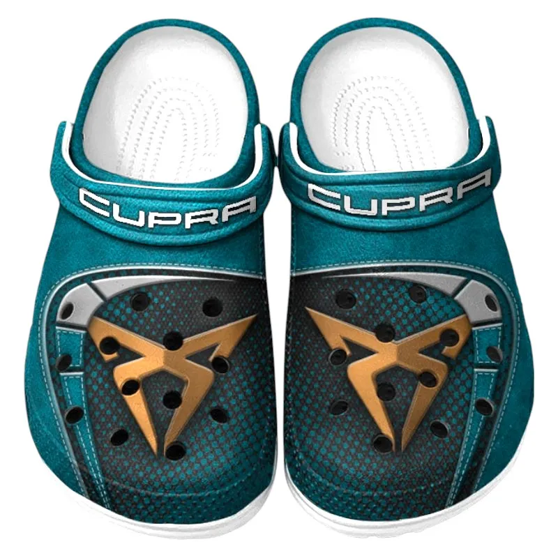 All Over Print Speed-Oriented Automobile Clog, Automotive Lifestyle Inspired Shoes for Car Enthusiasts CAR177 - Cyan