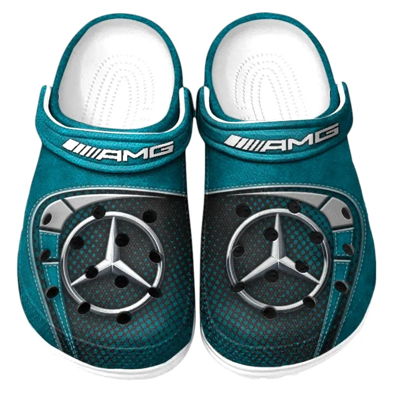 All Over Print Sport-Inspired Sedan Clog, Automotive Lifestyle Inspired Shoes for Car Enthusiasts CAR177 - Cyan