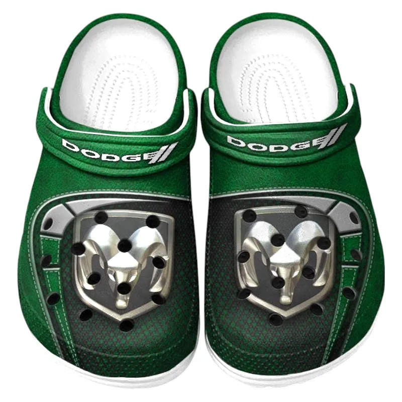 All Over Print Sports Sedan Clog, Automotive Lifestyle Inspired Shoes for Car Enthusiasts CAR177 - Green