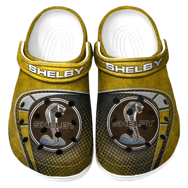All Over Print Street Racer Vehicle Clog, Automotive Lifestyle Inspired Shoes for Car Enthusiasts CAR177 - Yellow