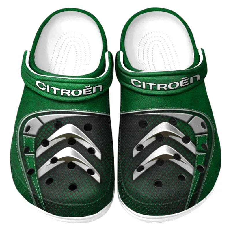 All Over Print Stylish Crossover Clog, Automotive Lifestyle Inspired Shoes for Car Enthusiasts CAR177 - Green