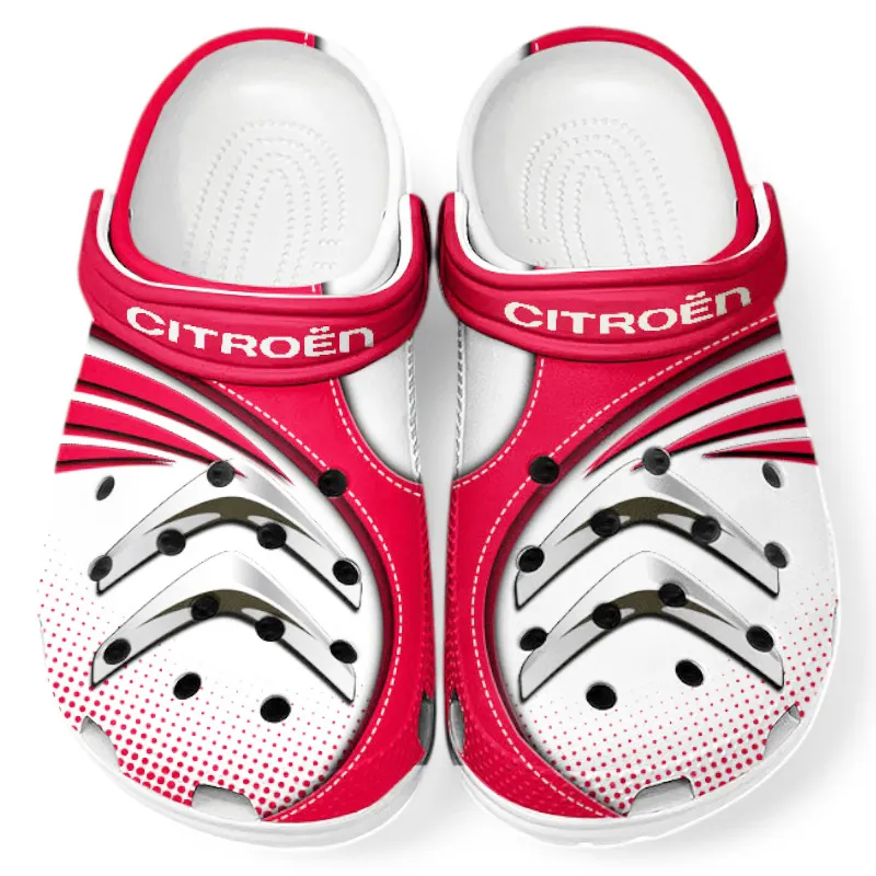 All Over Print Stylish Crossover Clog, Automotive Lifestyle Inspired Shoes for Car Enthusiasts CAR181 - Red