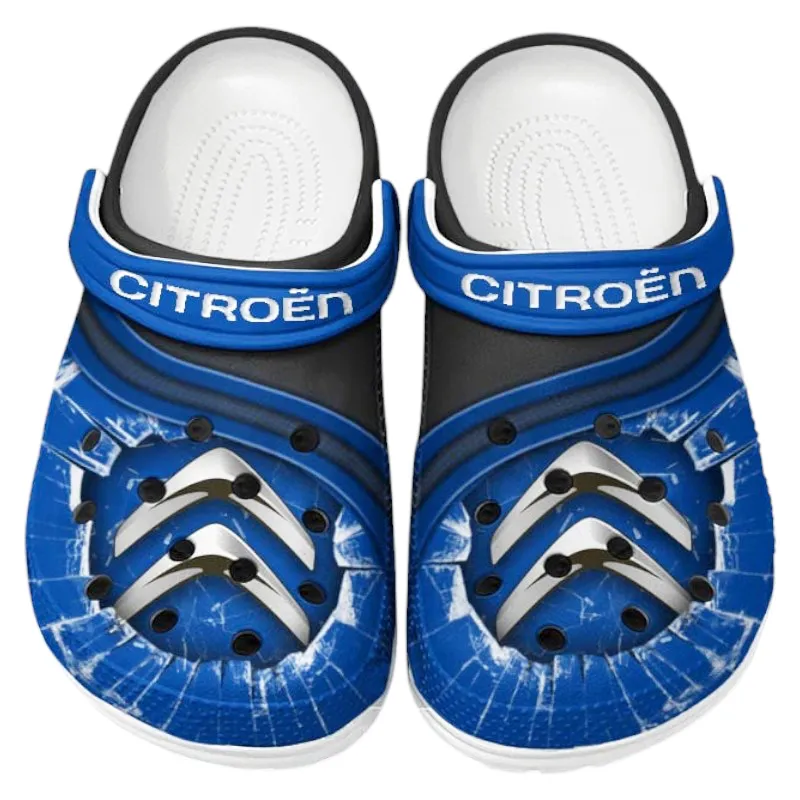 All Over Print Stylish Crossover Clog, Automotive Lifestyle Inspired Shoes for Car Enthusiasts CAR188 - Blue