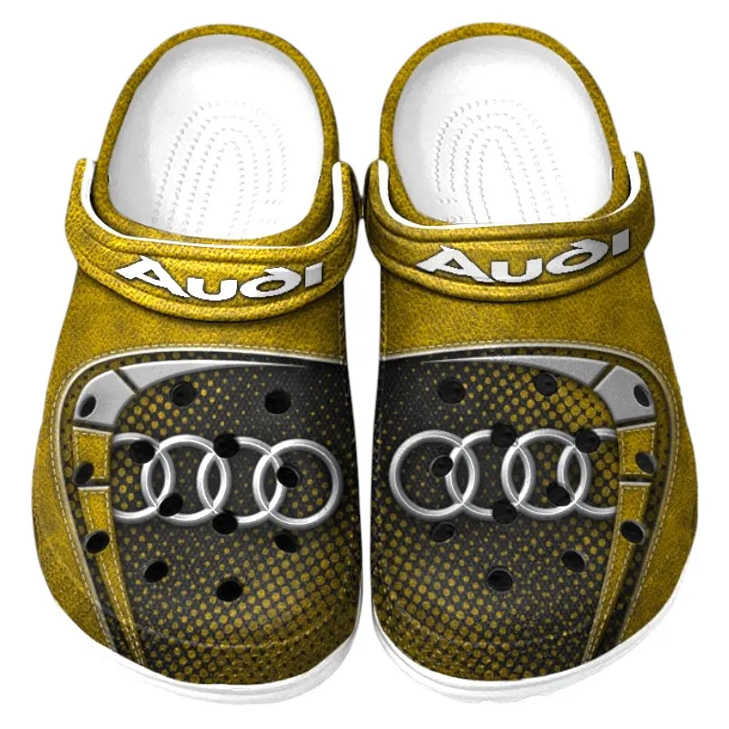 All Over Print Stylish GT Car Clog, Automotive Lifestyle Inspired Shoes for Car Enthusiasts CAR177 - Yellow