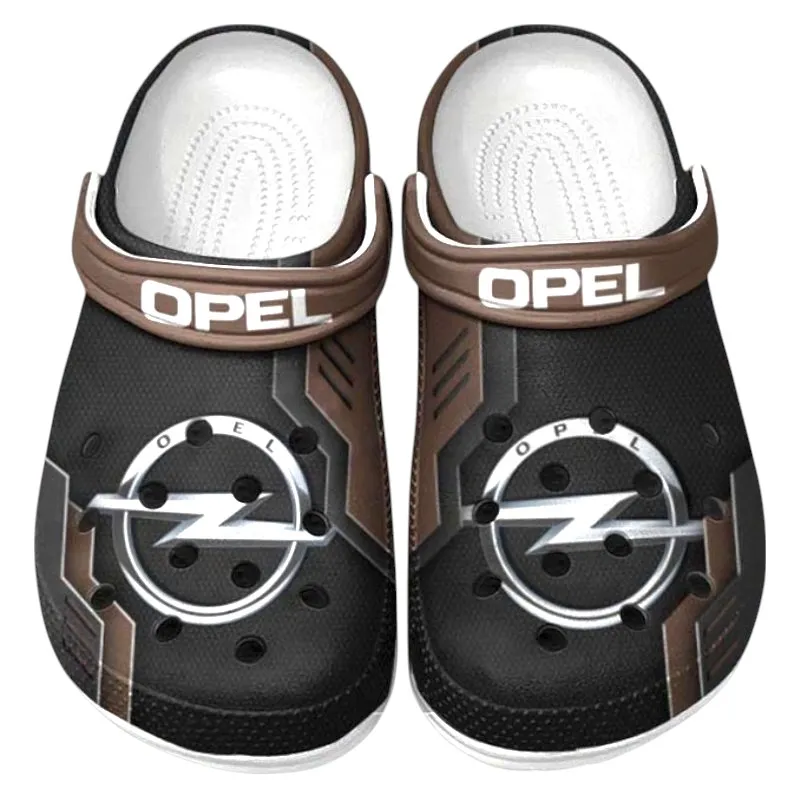 All Over Print Urban Car Clog, Automotive Lifestyle Inspired Shoes for Car Enthusiasts CAR185 - Brown