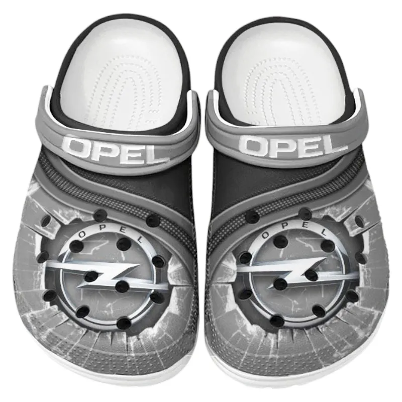 All Over Print Urban Car Clog, Automotive Lifestyle Inspired Shoes for Car Enthusiasts CAR188 - Gray