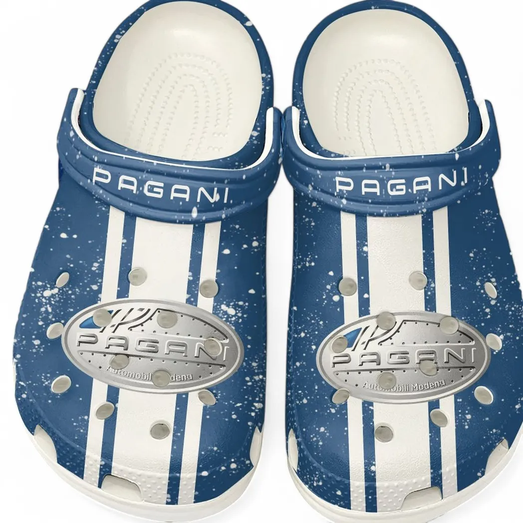 All Over Print Urban Car Clog, Automotive Lifestyle Inspired Shoes for Car Enthusiasts CAR620 - White