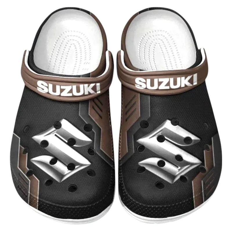 All Over Print Urban Commuter Vehicle Clog, Automotive Lifestyle Inspired Shoes for Car Enthusiasts CAR185 - Brown