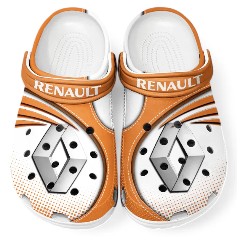 All Over Print Urban Vehicle Clog, Automotive Lifestyle Inspired Shoes for Car Enthusiasts CAR181 - Orange
