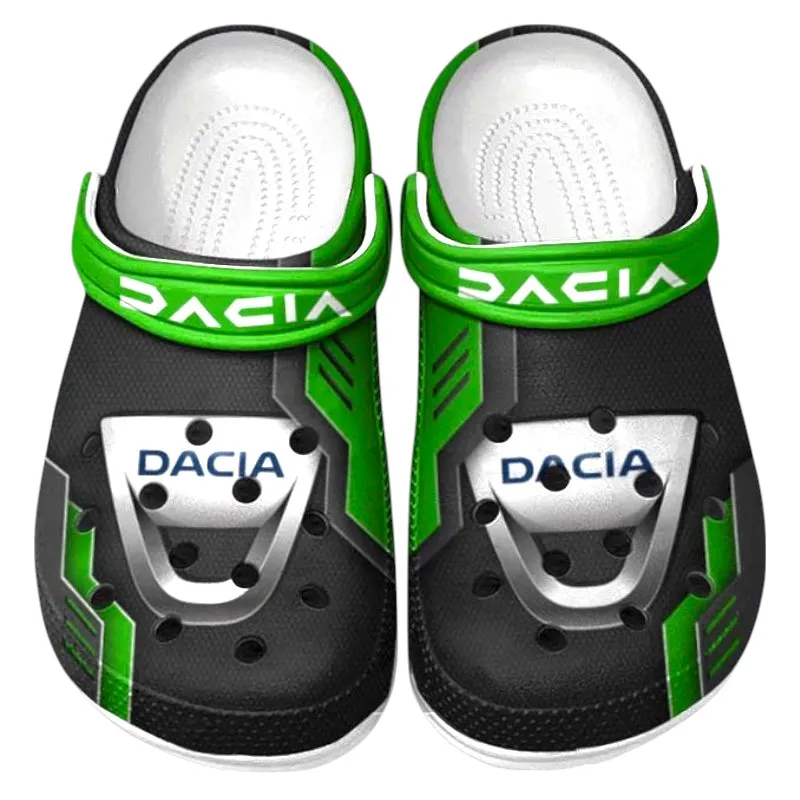 All Over Print Utility Vehicle Clog, Automotive Lifestyle Inspired Shoes for Car Enthusiasts CAR185 - Green