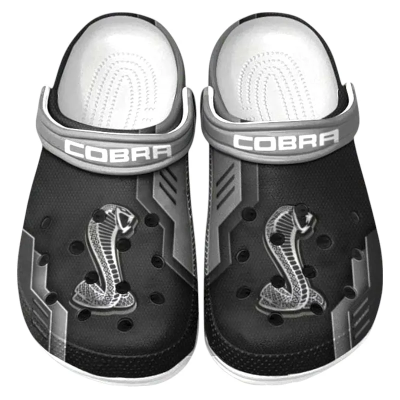 All Over Print V8 Powered Ride Clog, Automotive Lifestyle Inspired Shoes for Car Enthusiasts CAR185 - Gray