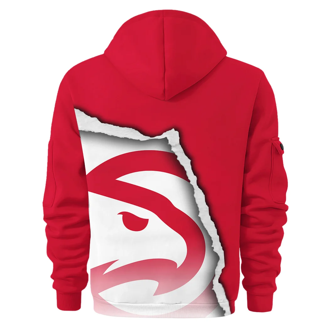 All-Season Fan Crew Hoodie Half Zip 3D, Game Day Half-Zip Hoodie HVN1273 - Image 3