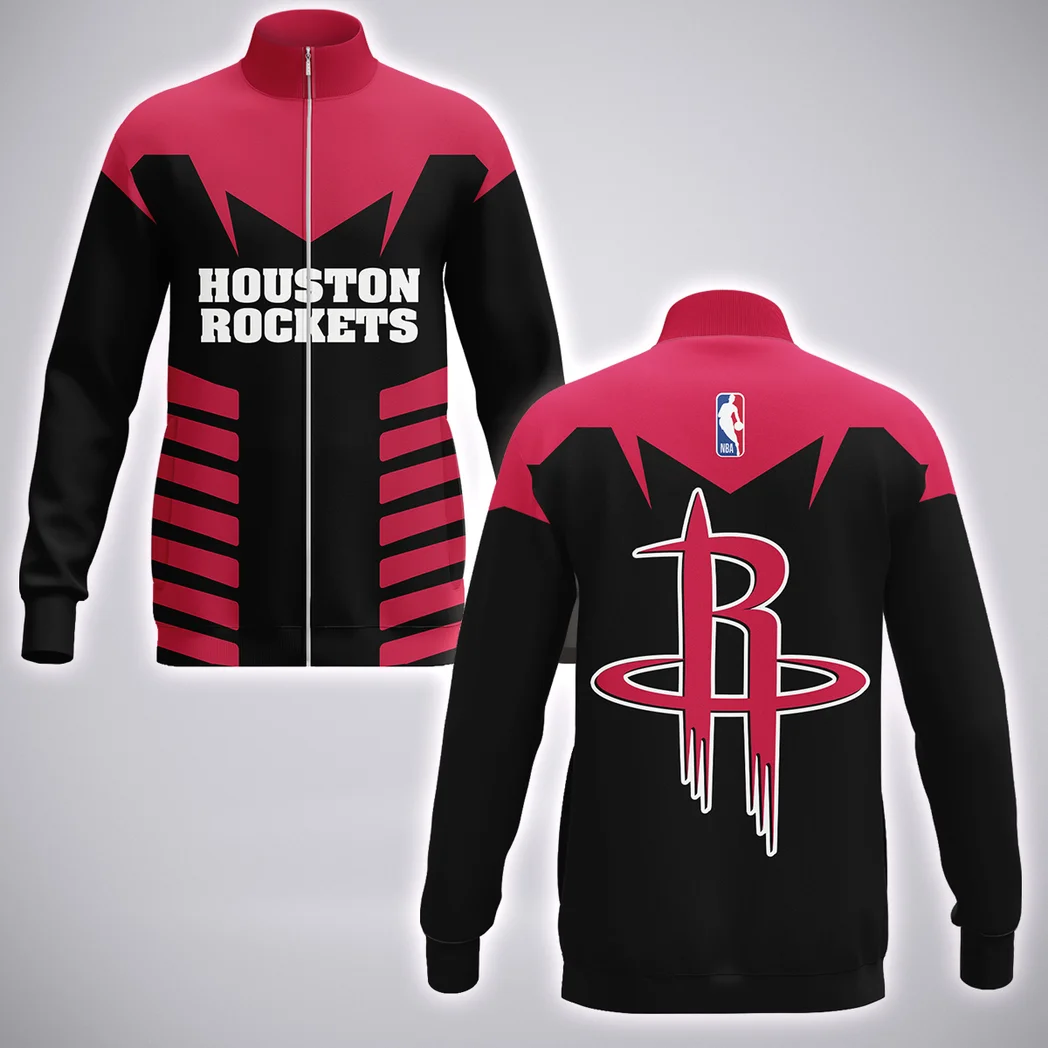 All-Season Hoop Pride Stand Collar Jacket, Casual Fit Game Day Ready Jacket HVN1272