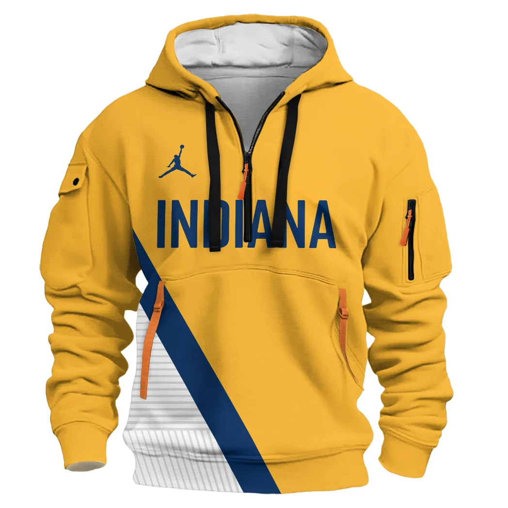 All-Season Supporters Hoodie Half Zip 3D, Warm Up Hoodie HVN1277 - Image 2