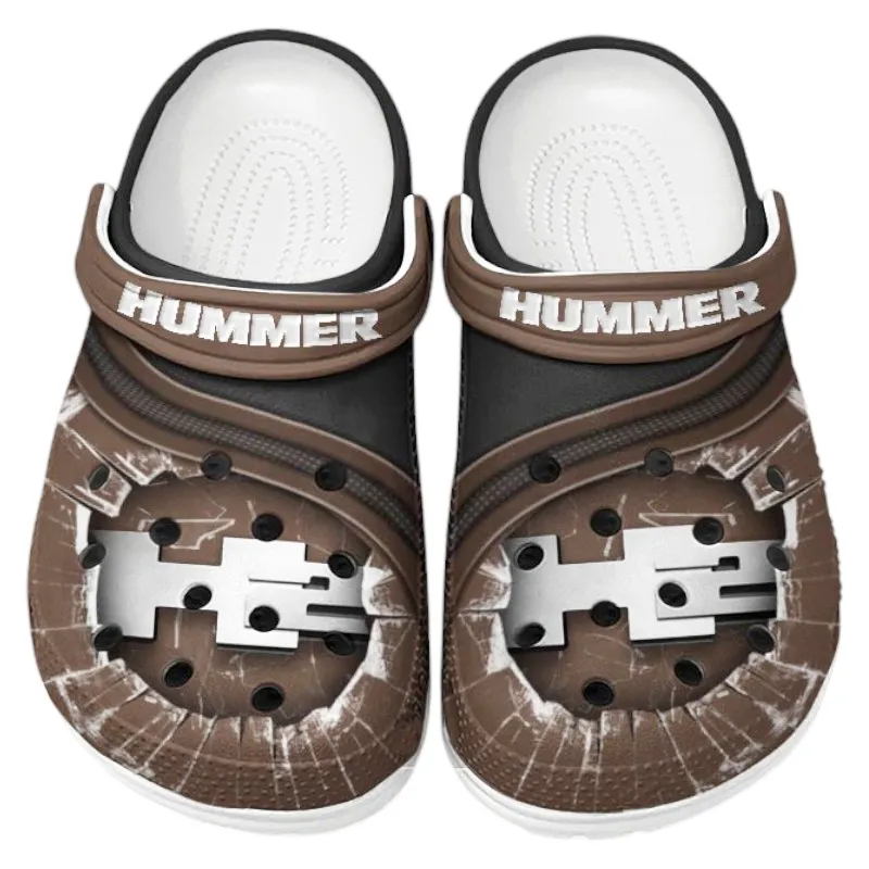 All-Terrain Explorer Culture Clog, Stylish All Over Print Lightweight Shoes for Auto Fans and Streetwear Style CAR188 - Brown