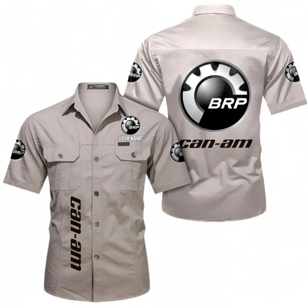 All-Terrain Rider Classic Short Sleeve Shirt, Custom Name CAR392 - Beige