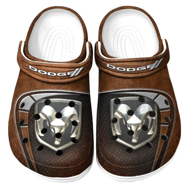American Car Lover’s All Over Print Clog, Slip-On Shoes for Daily Comfort and Garage Style CAR177 - Brown