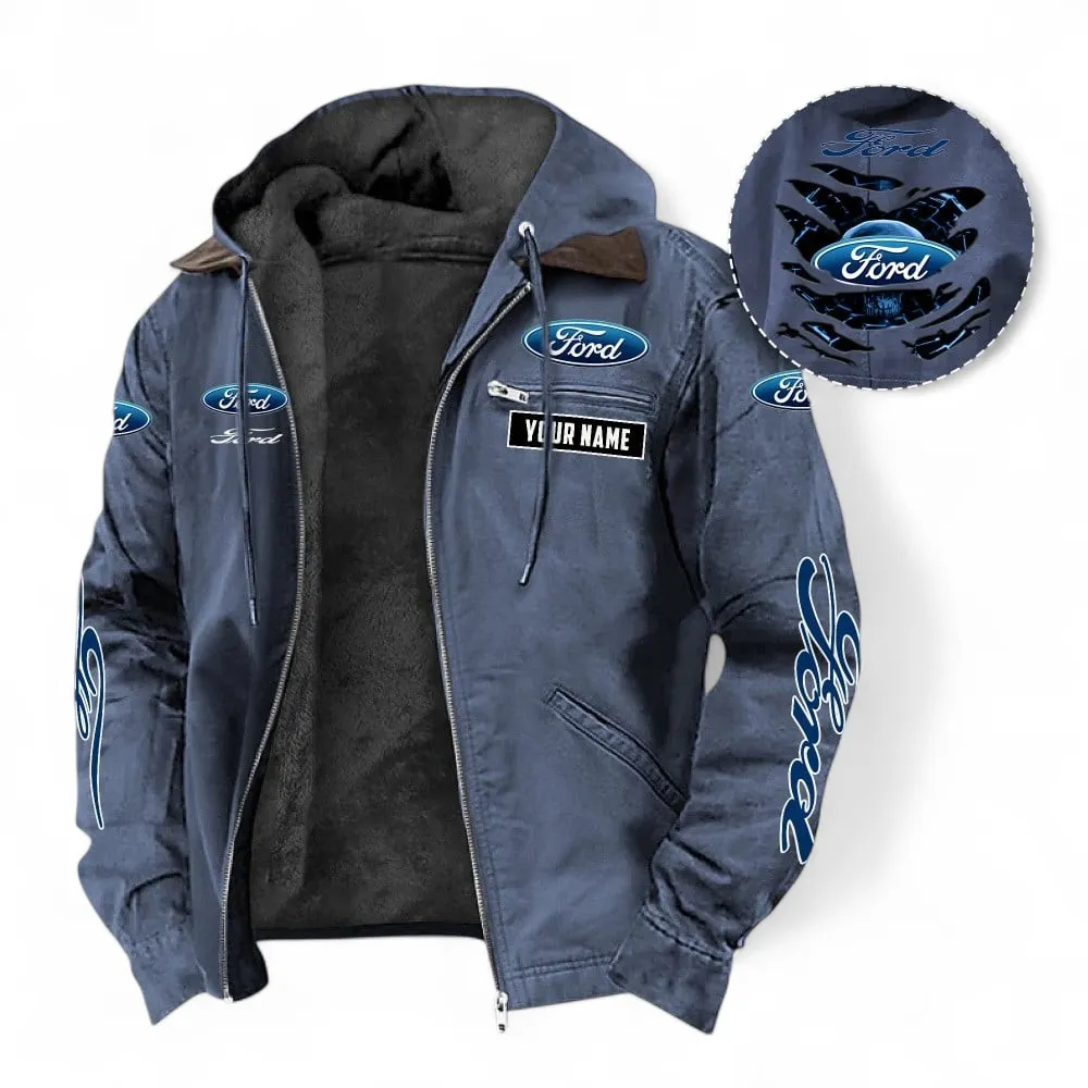 American Classic Hooded And Flannel Hoodie, Sporty Urban Hoodie Style For Car Lovers CAR391 - Navy Blue