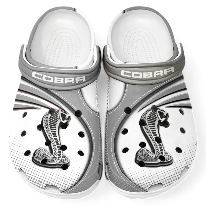 American Sports Car Lover’s All Over Print Clog, Slip-On Shoes for Daily Comfort and Garage Style CAR181 - Gray