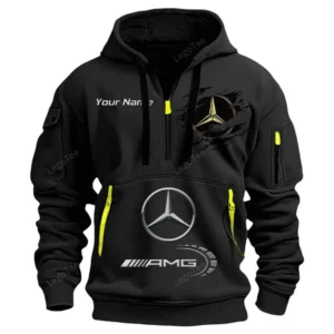Hoodie Half Zipper Exclusive Logo Gift For Performance Tuning Enthusiasts CAR113 - Black