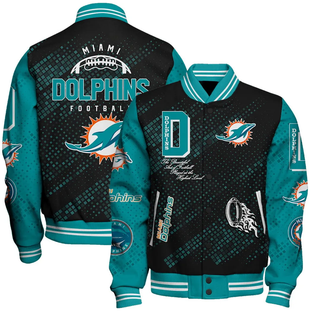 Aqua Fins Baseball Jacket, Cold-Weather Sport Jacket NFL550