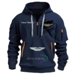 Hoodie Half Zipper Exclusive Logo Gift For Elite Sports Car Enthusiasts CAR113 - Navy