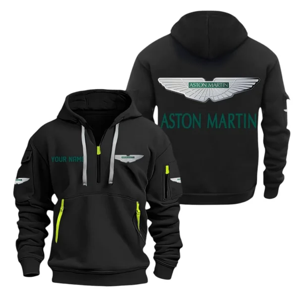 Classic GT Car Hoodie Half Zipper, All Over Print Hoodie Gift For Classic GT Car Enthusiasts CAR200 - Black