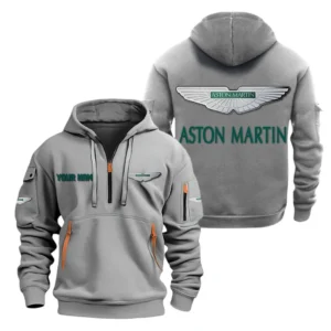 Elite Sports Car Hoodie Half Zipper, All Over Print Hoodie Gift For Elite Sports Car Enthusiasts CAR200 - Gray