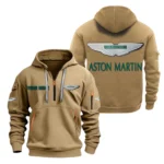 Prestige Car Hoodie Half Zipper, All Over Print Hoodie Gift For Prestige Car Enthusiasts CAR200 - Khaki