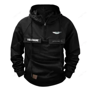 Prestige Car Tactical Quarter Zip Hoodie, Exclusive Logo Hoodie For Car Enthusiasts CAR109 - Black