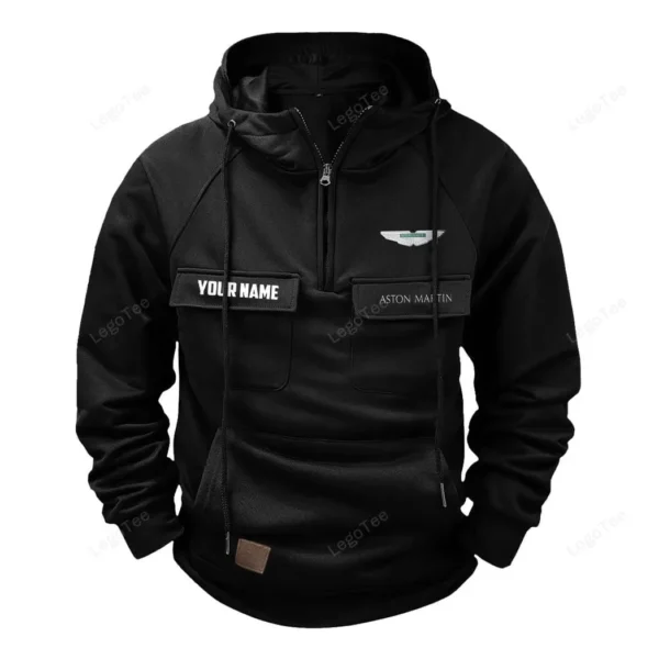 Prestige Car Tactical Quarter Zip Hoodie, Exclusive Logo Hoodie For Car Enthusiasts CAR109 - Black