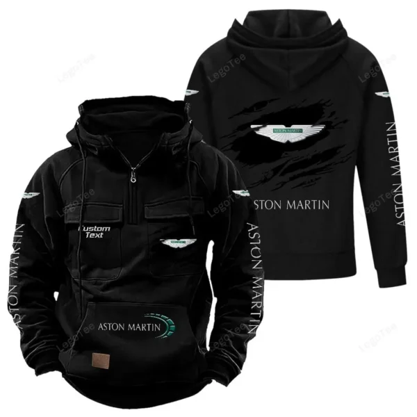 Supercar Ride Tactical Quarter Zip Hoodie, Exclusive Logo Hoodie For Car Enthusiasts CAR122 - Black