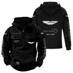 Grand Tourer Tactical Quarter Zip Hoodie, Exclusive Logo Hoodie For Car Enthusiasts CAR960 - Black