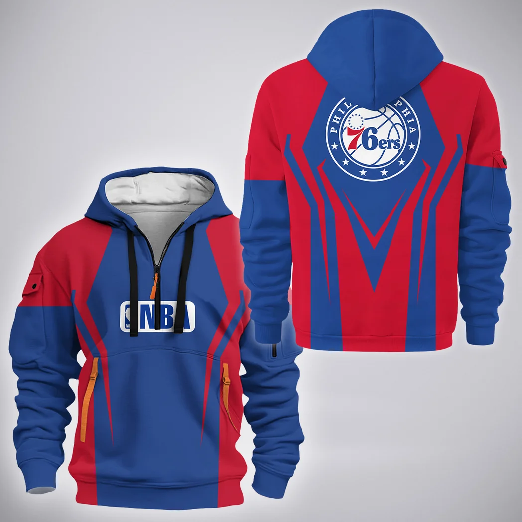 Athletic Fan Culture Hoodie Half Zip 3D, Fan Pride Half-Zip Hoodie HVN1274