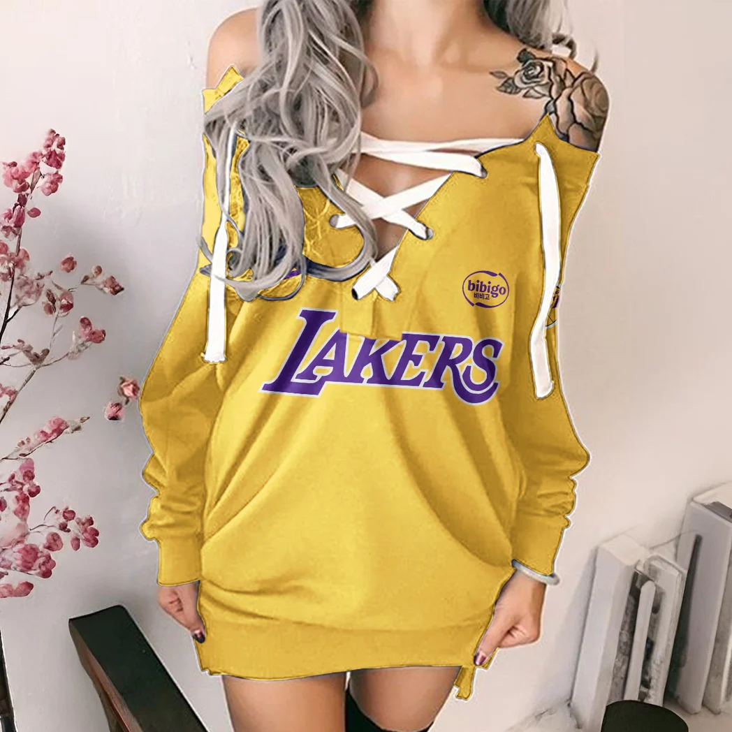 Athletic Hoop Crew Lace-Up Sweatshirt For Women, All-Season Pullover Hoodie HVN1280
