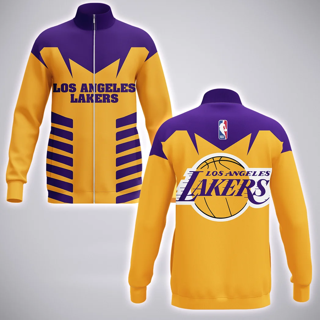 Athletic Hoop Crew Stand Collar Jacket, Athletic Style Fan Spirit Jacket HVN1272